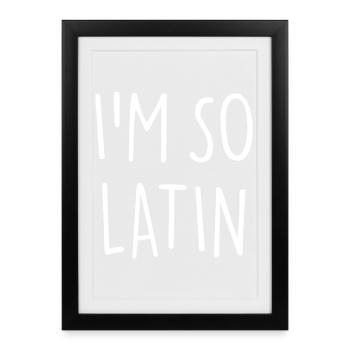 CHEZ SO LATIN - Affiche encadrée (27 × 37 cm) - noir - Devant