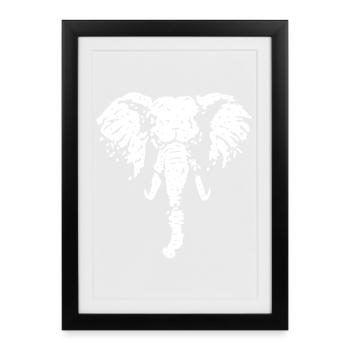 La force de l'éléphant - Affiche encadrée (27 × 37 cm) - noir - Devant