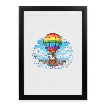 Licorne Luftikus - Affiche encadrée (27 × 37 cm) - noir - Devant