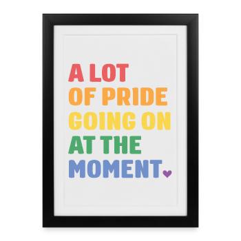 Mois de la fierté LGBTQ - Beaucoup de fierté - Affiche encadrée (27 × 37 cm) - noir - Devant
