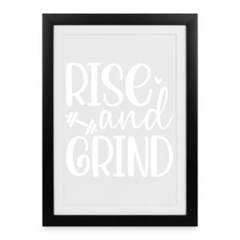 Conception de citation de fitness inspirante - Affiche encadrée (27 × 37 cm) - noir - Devant