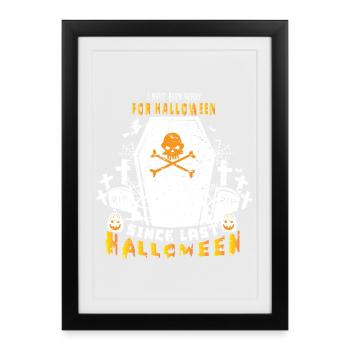 Fan d’Halloween depuis l’Halloween dernier - Affiche encadrée (27 × 37 cm) - noir - Devant