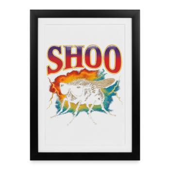 Shoo Fly Funny Hate Flies Shoo Fly - Framed poster (27 × 37 cm) - black - Front