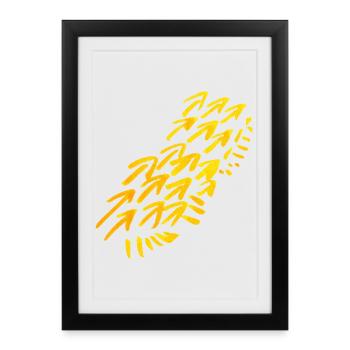ornement à motif de flèches - Affiche encadrée (27 × 37 cm) - noir - Devant
