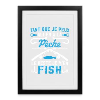 go fishing, I'll take the rest - Framed poster (27 × 37 cm) - black - Front