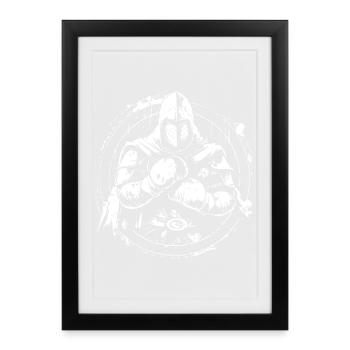 Knight Boxer Boxe MMA - Affiche encadrée (27 × 37 cm) - noir - Devant