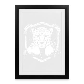 Tiger Boxer - Framed poster (27 × 37 cm) - black - Front