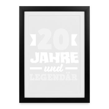Funny 20th Birthday Gift - Framed poster (27 × 37 cm) - black - Front
