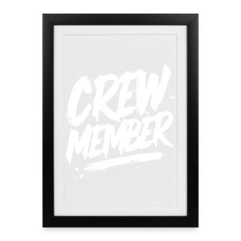 crew member - Framed poster (27 × 37 cm) - black - Front