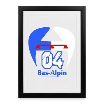  Logo Bas-Alpin - Affiche encadrée (27 × 37 cm) - noir - Devant