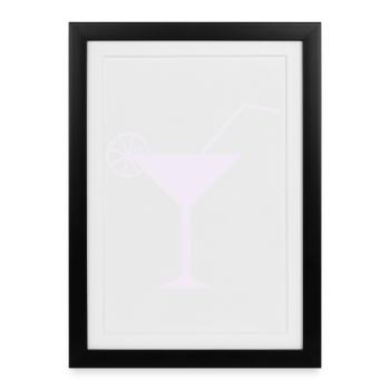Elegant Lemon Cocktail Design - Framed poster (27 × 37 cm) - black - Front