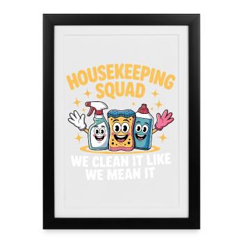 Funny Cleaning Design - Framed poster (27 × 37 cm) - black - Front