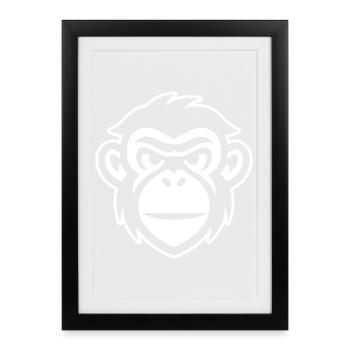 Monkey Head - Framed poster (27 × 37 cm) - black - Front