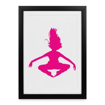 Danse Jump Fille - Affiche encadrée (27 × 37 cm) - noir - Devant