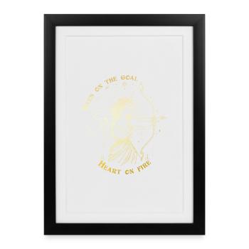 Sagittaire Zodiac Archer Signe Astrologique Cadeau - Affiche encadrée (27 × 37 cm) - noir - Devant
