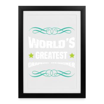 Graphic Designer Motif - Framed poster (27 × 37 cm) - black - Front