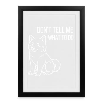Shiba Inu Vibes - Small, proud, idiosyncratic - Framed poster (27 × 37 cm) - black - Front