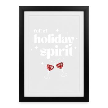 Voller Urlaubsstimmung - Gerahmtes Poster (27 × 37 cm) - Schwarz - Vorne