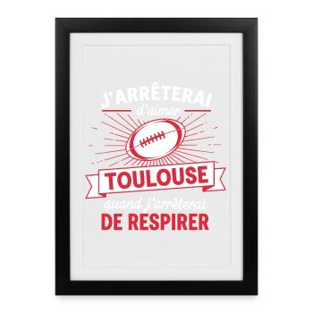 Supporter Rugby Humour Toulouse - Framed poster (27 × 37 cm) - black - Front