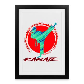 karate - Framed poster (27 × 37 cm) - black - Front