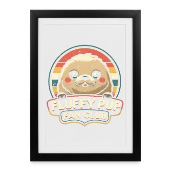 Harp Seal Seals Fluffy Pup Fan Club - Framed poster (27 × 37 cm) - black - Front