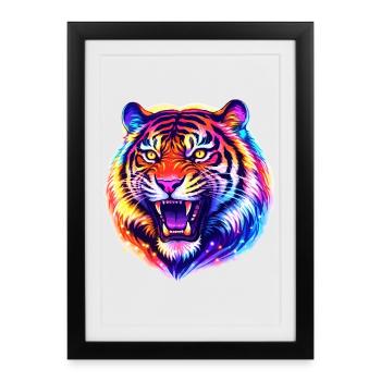 Tiger Head - Framed poster (27 × 37 cm) - black - Front