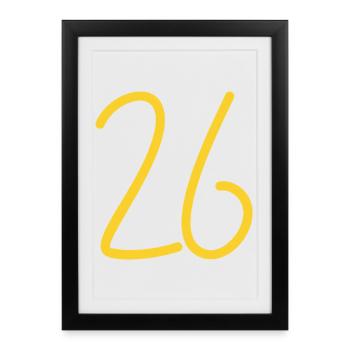 26 - Affiche encadrée (27 × 37 cm) - noir - Devant