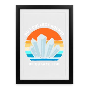 Géologue Géologue Géologie Roche Pierres Collection - Affiche encadrée (27 × 37 cm) - noir - Devant