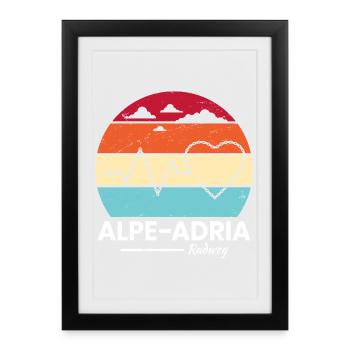 Alpe-Adria Bicycle - Framed poster (27 × 37 cm) - black - Front