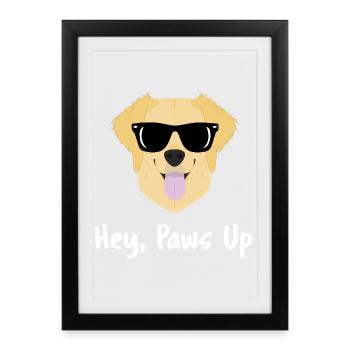 To optimize the golden_retriever.jpg design for th - Framed poster (27 × 37 cm) - black - Front