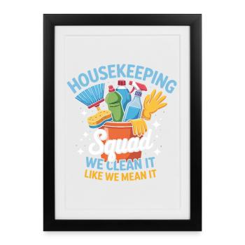 Funny Cleaning Design - Framed poster (27 × 37 cm) - black - Front