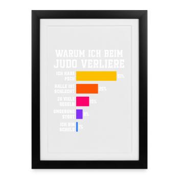 Why I lose in judo Judoka - Framed poster (27 × 37 cm) - black - Front