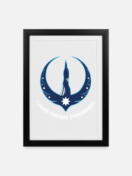 Minnesota Rebellion Eistaucher - Gerahmtes Poster (27 × 37 cm) - Schwarz