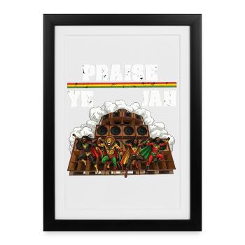 Praise Jah Rasta - Framed poster (27 × 37 cm) - black - Front