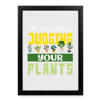 amant des plantes, qui parle tacitement de ses - Affiche encadrée (27 × 37 cm) - noir - Devant