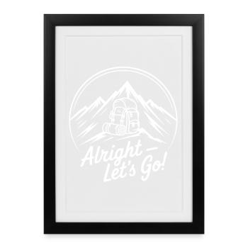 Motif du sac à dos d’assaut sommital - Affiche encadrée (27 × 37 cm) - noir - Devant