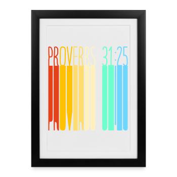 Chapter 31 Bible Proverb Jesus Christ Bible Verse - Framed poster (27 × 37 cm) - black - Front