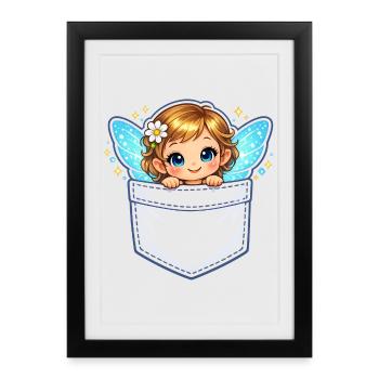 Portail de la Poche des Anges - Affiche encadrée (27 × 37 cm) - noir - Devant