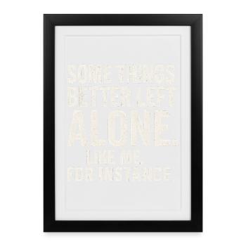 Funny Saying Introverted Nerds Gift Idea - Framed poster (27 × 37 cm) - black - Front