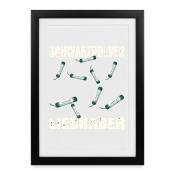 Black Powder Lover - Framed poster (27 × 37 cm) - black - Front