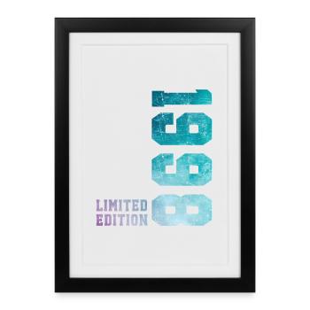 1998 Édition Limitée 28 ans anniversaire - Affiche encadrée (27 × 37 cm) - noir - Devant