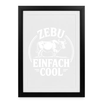 Zebu just cool - Framed poster (27 × 37 cm) - black - Front
