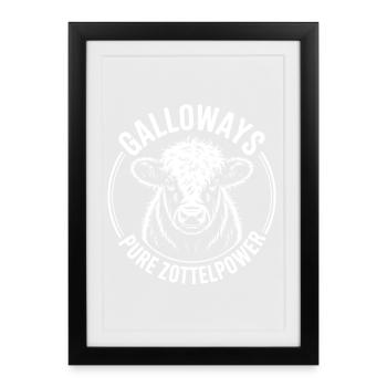 Galloway Beef Head - Framed poster (27 × 37 cm) - black - Front