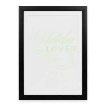 Design du thé Matcha Lover - Affiche encadrée (27 × 37 cm) - noir - Devant