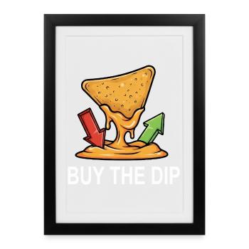 Chute du fromage Nachos Marché haussier - Affiche encadrée (27 × 37 cm) - noir - Devant