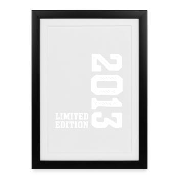13e anniversaire 2013 Édition limitée garçons filles - Affiche encadrée (27 × 37 cm) - noir - Devant