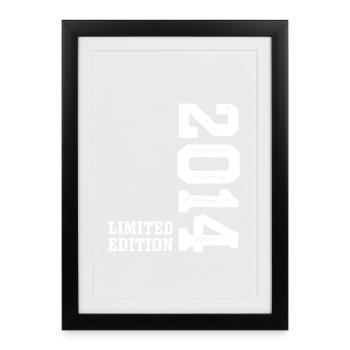 12e anniversaire 2014 Édition limitée garçons filles - Affiche encadrée (27 × 37 cm) - noir - Devant