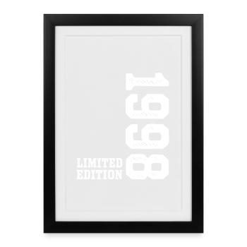 28e anniversaire 1998 Édition limitée Homme Femme - Affiche encadrée (27 × 37 cm) - noir - Devant