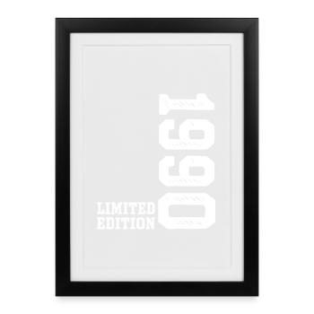 36e anniversaire 1990 Édition limitée Homme Femme - Affiche encadrée (27 × 37 cm) - noir - Devant