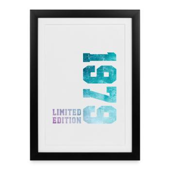1979 Édition Limitée 47 ans anniversaire - Affiche encadrée (27 × 37 cm) - noir - Devant